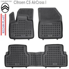 Коврики Citroen C5 AirCross I от 2018 -  в салон резиновые Rezaw Plast (Польша) - 3 шт.