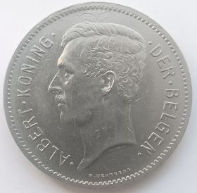 Король Альберт I 5 франков Бельгия 1934 DER BELGEN