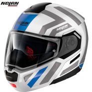 Шлем Nolan N90-3 Laneway N-Com, Бело-синий матовый