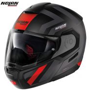 Шлем Nolan N90-3 Laneway N-Com, чёрно-красный матовый