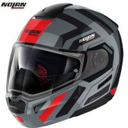 Шлем Nolan N90-3 Laneway N-Com, Серо-черно-красный