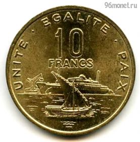 Джибути 10 франков 2004
