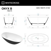 Ванна WHITECROSS Onyx B 160x75 0205.160075 схема 26
