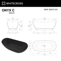 Ванна WHITECROSS Onyx C 160x75 0206.160075 схема 22