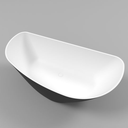 Асимметричная ванна WHITECROSS Topaz 170x80 0212.170080 из искусственного камня схема 2