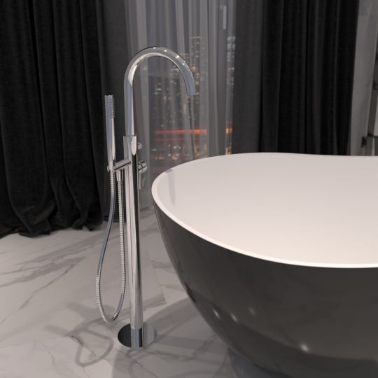 Смеситель для ванны отдельностоящий WHITECROSS Y Y1233CR хром схема 5