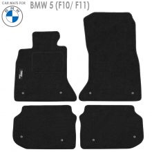 Коврики BMW 5 (F10/ F11) от 2010 - 2017 в салон ворсовые Duomat (Польша) - 4 шт. Черный