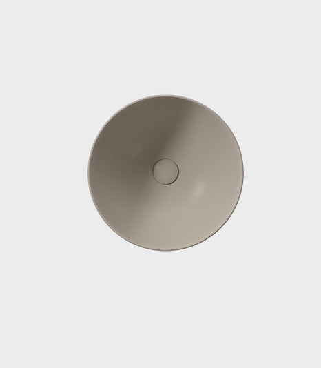 Раковина-чаша накладная круглая GSI PURA 885205 420 мм х 420 мм, цвет Tortora Matte схема 2