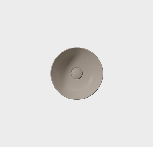 Раковина-чаша накладная круглая GSI PURA 885405 320 мм х 320 мм, цвет Tortora Matte схема 2