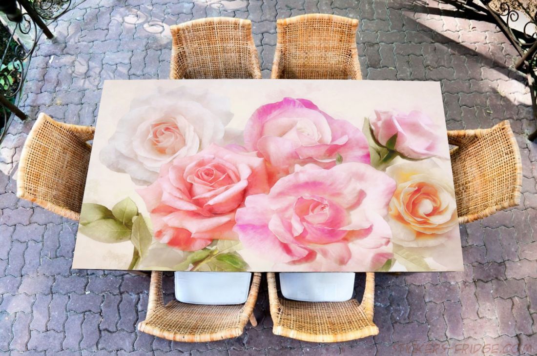 Наклейка на стол - Розы