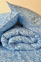 Бязь 1.5 спальный [голубой] Завиток постельное белье