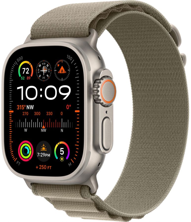 Apple Watch Ultra 2 49 мм Titanium Case GPS Olive Alpine Loop (M)