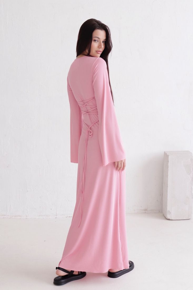 12391 Платье-макси розовое