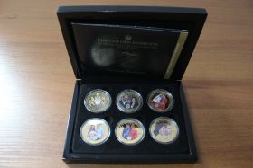 Тристан-да-Кунья Набор 6 монет 1 крона "Золотые моменты принца Уильяма и Кэтрин Миддлтон" 2011-2013 Proof