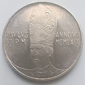 Папа Павел VI 500 лир Ватикан 1969