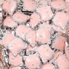 фото Подвеска (кулон/ шарм) Кот в серебре из металла с эмалью розовый