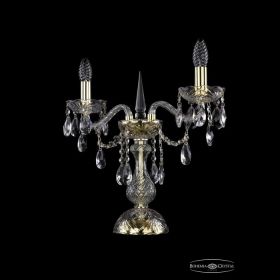 Лампа Настольная BOHEMIA IVELE CRYSTAL 1415L/2/141-39 G Золото, Стекло / Богемия Ивеле Кисталл