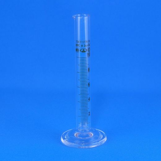 Цилиндр мерный 1-10-2, 10 мл, со стеклянным основанием, с носиком