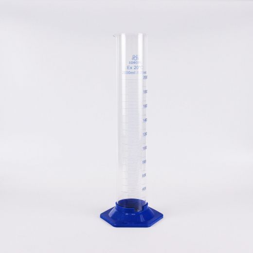 Цилиндр мерный 5drops 3-2000-2, 2000 мл, с пластиковым основанием, с носиком, градуированный