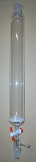 Хроматографическая колонка с отводом под вакуум, 400х60 мм, с PTFE краном, с фильтром ПОР 100, шлифы 29/32, 1 шт