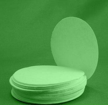 Фильтры обеззоленные "Зелёная лента" 1000 шт (10 уп по 100 шт), диаметр 180 мм