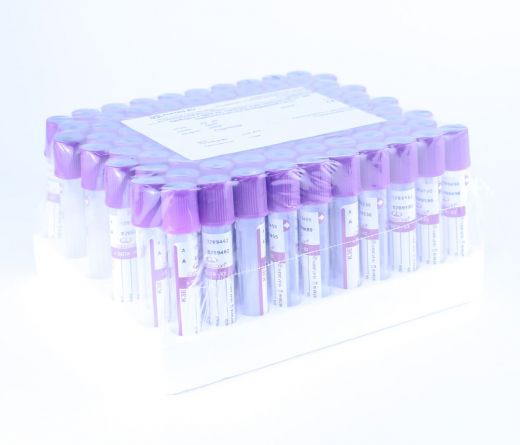 Пробирки с ЭДТА К3, 2 мл, 13х75 мм, пластик, для гематологических исследований (упаковка 100 шт) ,Improvacuter