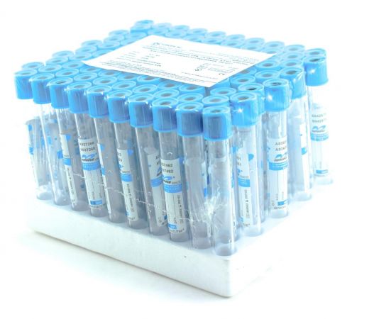 Пробирки вакуумные с цитратом натрия 3,8%, 4,5 мл, 13х100 мм, 100 шт/упак, пластик, для коагулологических исследований, Improvacuter