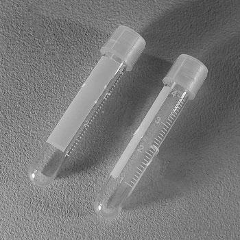 Пробирки цилиндрические 5 мл, 12х75 мм, с 2-х позиц. пробкой, стерильная, с делениями, полистирол, 25 шт/упак