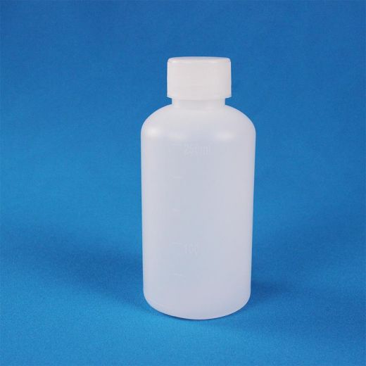 Бутылка из полиэтилена (ПЭ) 250 мл, с винтовой крышкой и прокладкой., 1 уп - 10 шт