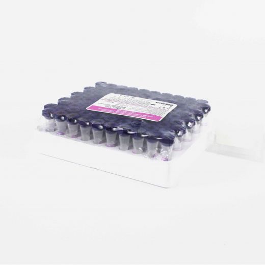 Микропробирки без капилляра с ЭДТА К2, 0,2 мл, 10х45, 100 шт/упак, пластик, для взятия капиллярной крови, для гематологических исследований, Хэбей
