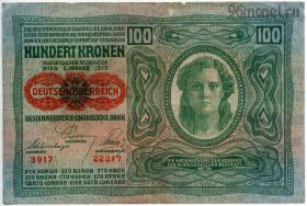 Германская Австрия 100 крон 1919 3917