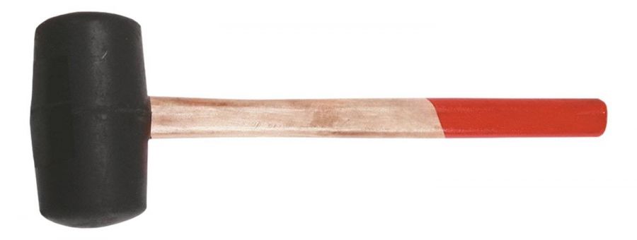 Киянка резиновая боек 400г,деревянная рукоятка 250мм