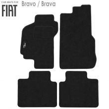 Коврики Fiat Bravo / Brava от 1995 - 2001 в салон ворсовые Duomat (Польша) - 4 шт. Черный