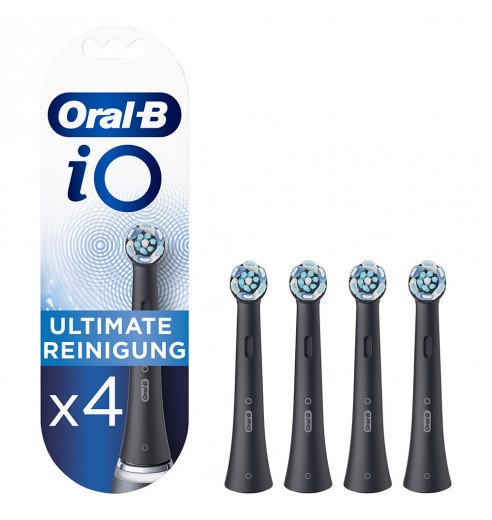 Набор насадок Oral-B iO Ultimate Clean для ирригатора и электрической щетки, черный, 4 шт.
