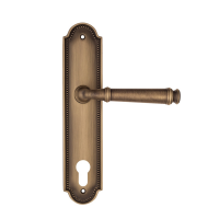 Дверная ручка на планке Fratelli Cattini Farfalla CYL PL248 матовая бронза