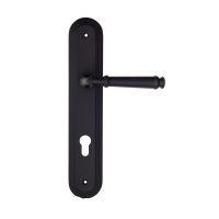 Дверная ручка на планке Fratelli Cattini Farfalla CYL PL288 матовый черный