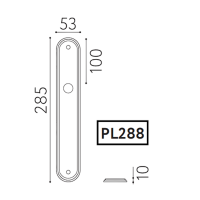Дверная ручка на планке Fratelli Cattini Farfalla CYL PL288 схема
