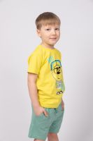 Комплект для мальчика футболка и шорты 42112 [желтый/шалфей]