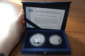 Австралия Набор 2 монеты "Австралийская кукабара" 1998 год Proof