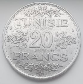 20 франков Тунис  1353 (1934)