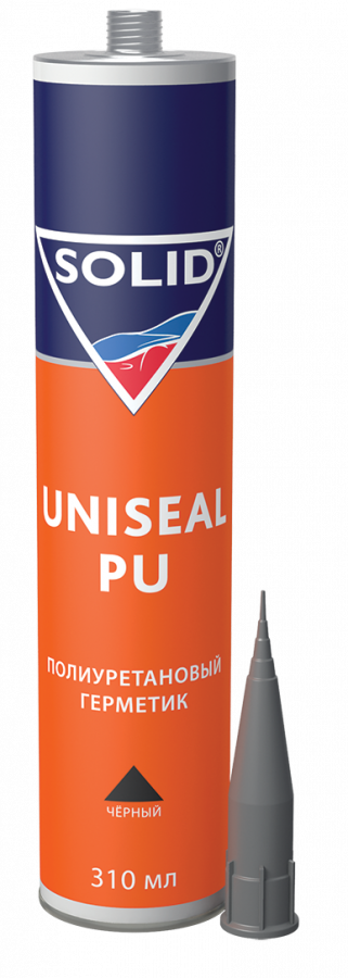 SOLID UNISEAL PU (310 мл) - шовный полиуретановый герметик, цвет: черный