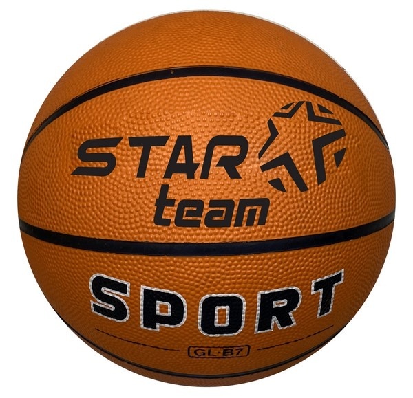 Баскетбольный мяч "Star Team" 520 грамм, 1 цвет, резина, диаметр 25 см, 30*12 см
