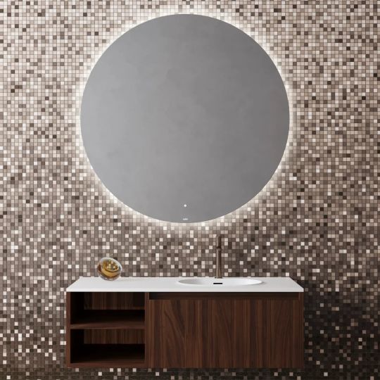 Фото Круглое зеркало для ванной комнаты Salini OMBRA с LED подсветкой 27M0360BH