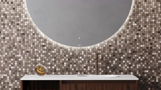 Круглое зеркало для ванной комнаты Salini OMBRA с LED подсветкой 27M0360BH схема 4