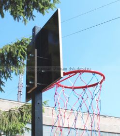 Баскетбольный щит 60х60 с кольцом #7 Plastep