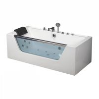 Пристенная акриловая ванна Frank F102 170х80 см с гидромассажем схема 1