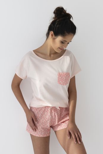 Пижама женская SENSIS Susana, футболка и шорты, розовый