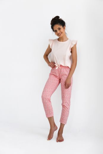 Пижама женская SENSIS Elena, футболка и брюки, розовый