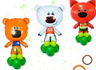 Ми-ми-мишки Персонажи (набор из 3 напольных фигур) из шаров