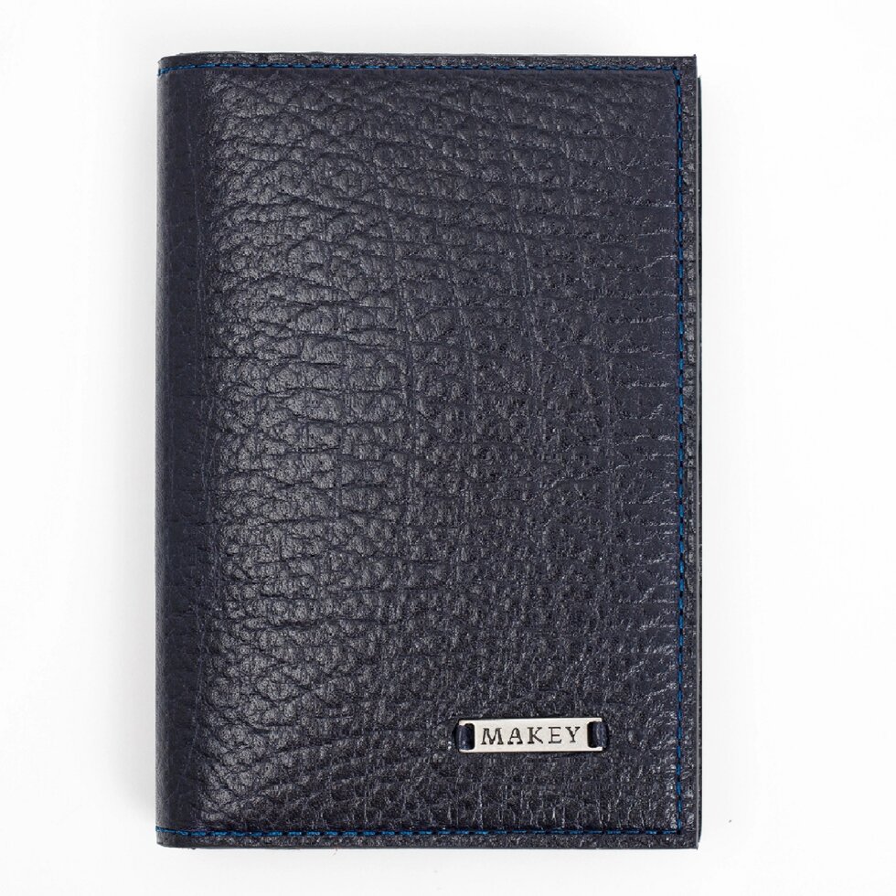 Макей Обложка для паспорта с карманами «Классика». Цвет синий